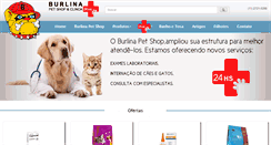 Desktop Screenshot of burlinapetshop.com.br